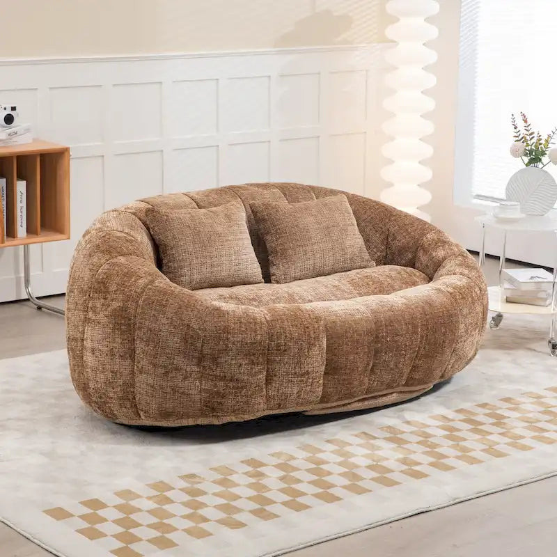 Chaise longue moderne couleur café
