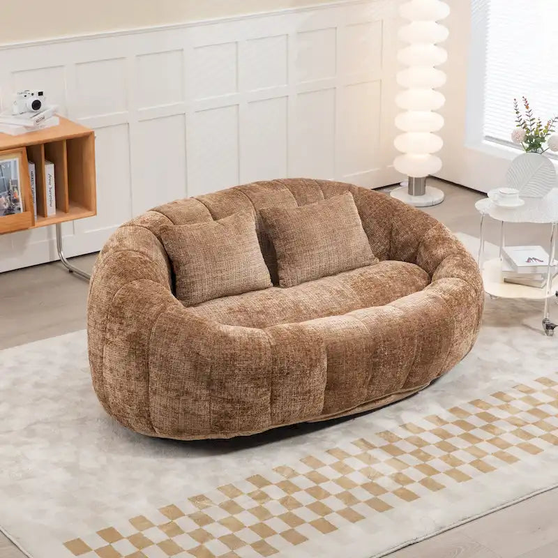 Chaise longue moderne couleur café