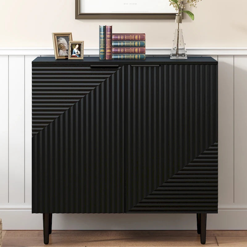 Commode d'appoint moderne et minimaliste avec étagères réglables pour un rangement élégant et polyvalent