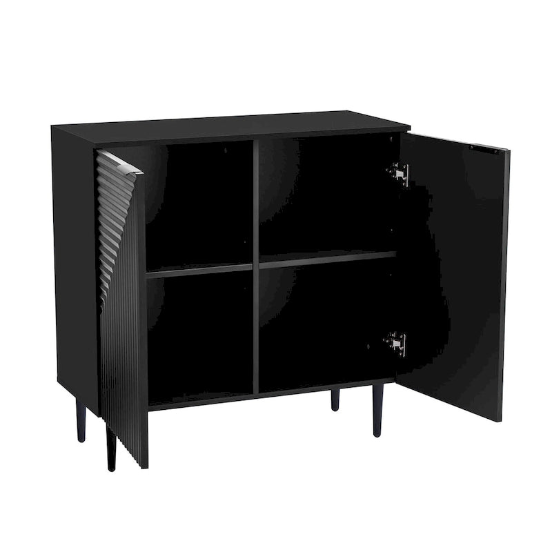 Commode d'appoint moderne et minimaliste avec étagères réglables pour un rangement élégant et polyvalent