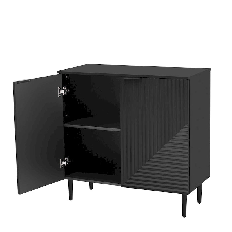 Commode d'appoint moderne et minimaliste avec étagères réglables pour un rangement élégant et polyvalent