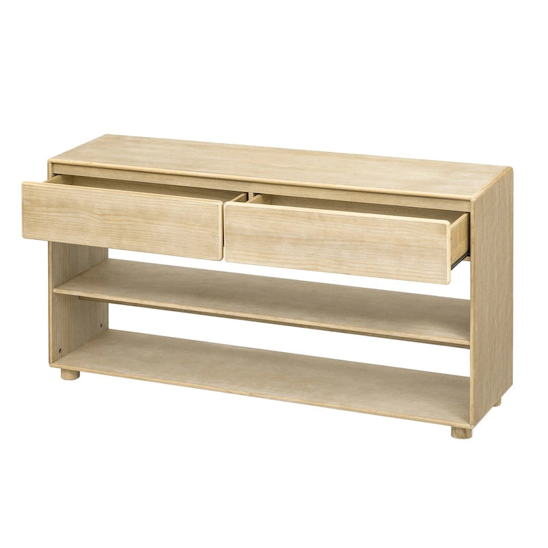 Console avec tiroirs et étagères pour salon, entrée