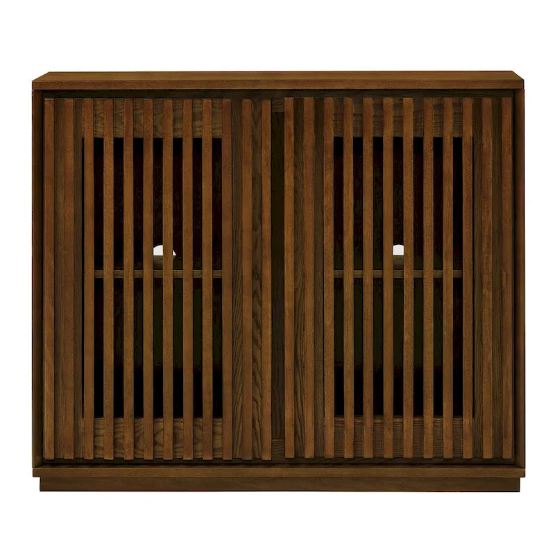 Buffet moderne cannelé ajouré avec 2 trous de sortie, buffet avec rangement, armoire de rangement pour salon