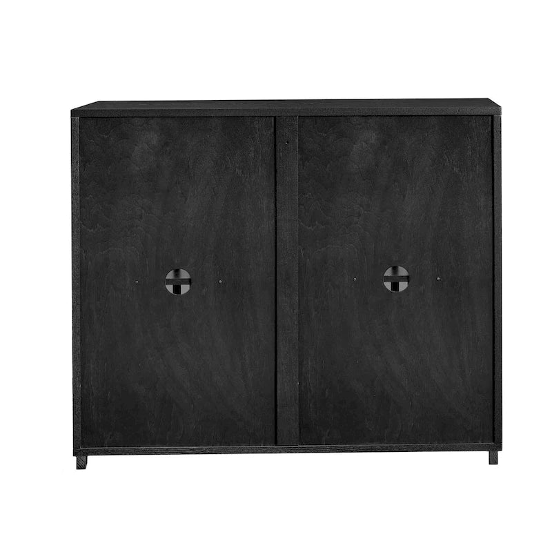 Buffet moderne cannelé ajouré avec 2 trous de sortie, buffet avec rangement, armoire de rangement pour salon