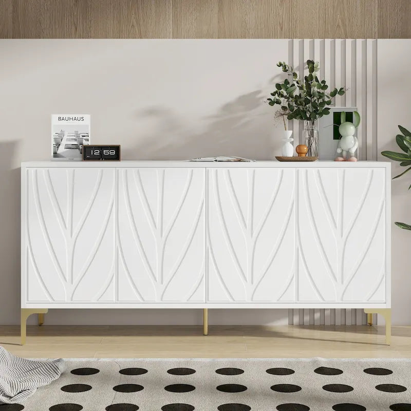 Buffet de salle à manger 4 portes avec ouverture par simple pression