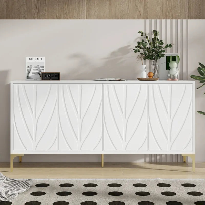 Buffet de salle à manger 4 portes avec ouverture par simple pression
