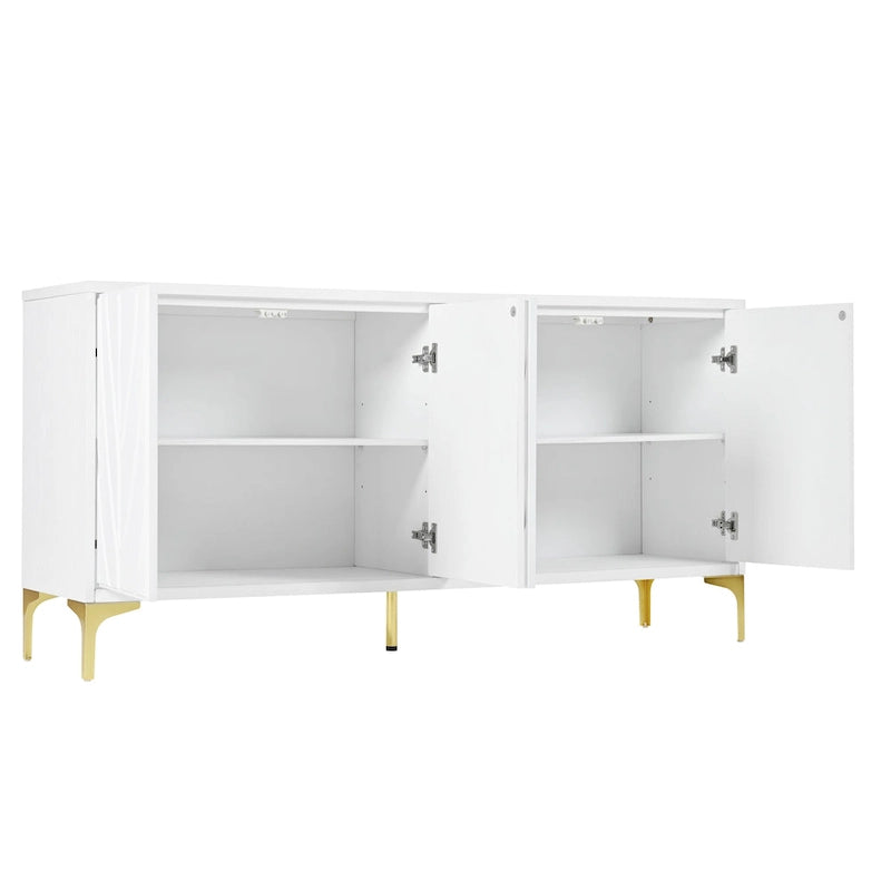 Buffet de salle à manger 4 portes avec ouverture par simple pression