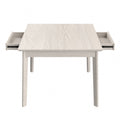 Table à manger carrée rustique en bois massif pour 2 à 4 personnes, finition grise