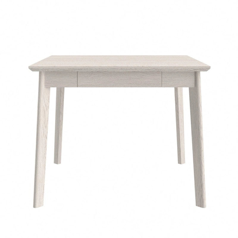 Table à manger carrée rustique en bois massif pour 2 à 4 personnes, finition grise