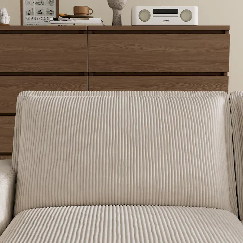 103 Canapé 4 places classique moderne avec assise profonde et 4 coussins