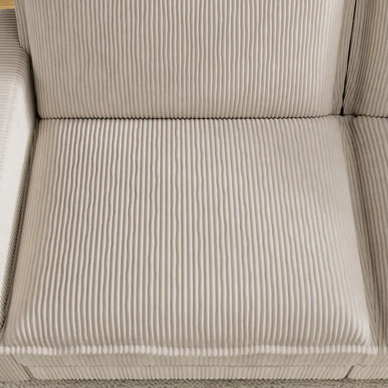 103 Canapé 4 places classique moderne avec assise profonde et 4 coussins