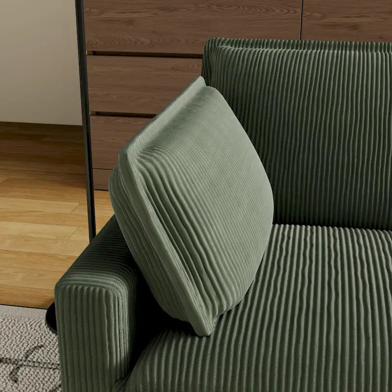 103 Canapé 4 places classique moderne avec assise profonde et 4 coussins