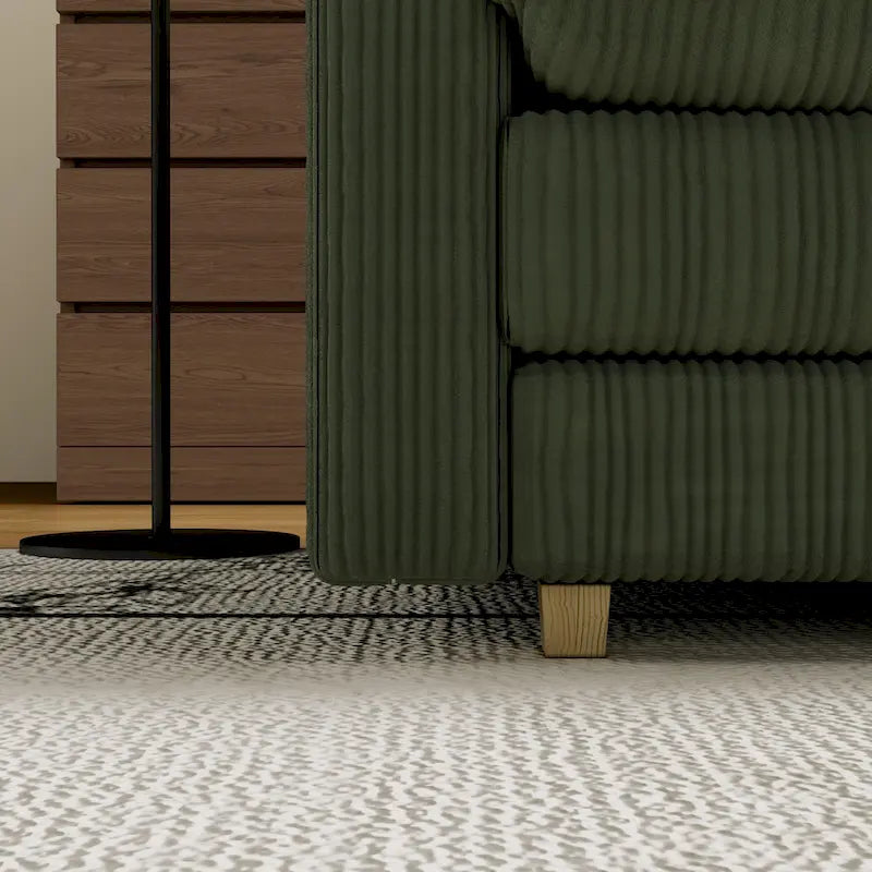 103 Canapé 4 places classique moderne avec assise profonde et 4 coussins