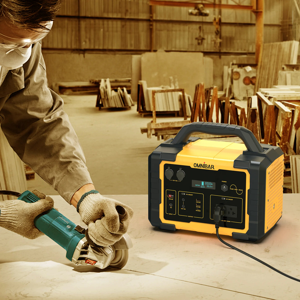 Station d’énergie portable Mondawe 1 000 W, générateur solaire 1 024 Wh avec prise CA pour la maison, le camping et les urgences