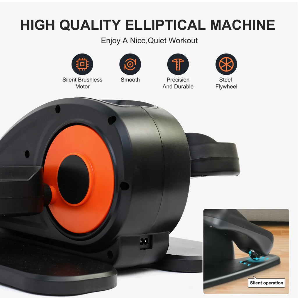 Vélo elliptique de bureau Baokaler, appareil d’exercice électrique pour les jambes assis, pour seniors, 12 vitesses réglables avec télécommande