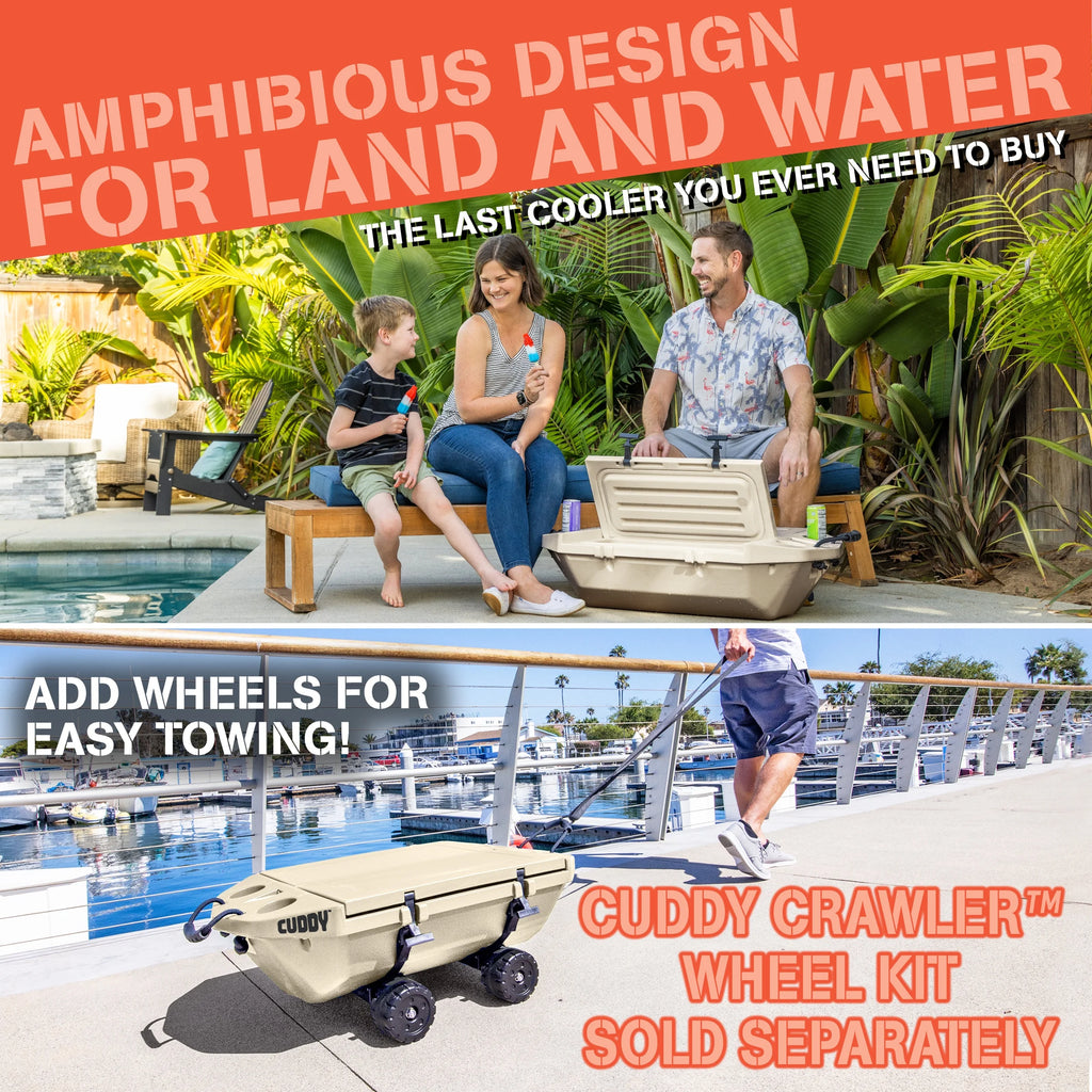 Cuddy Glacière Flottante et Rangement Sec pour Bateau - 40QT - Conception Rigide Amphibie, Marine