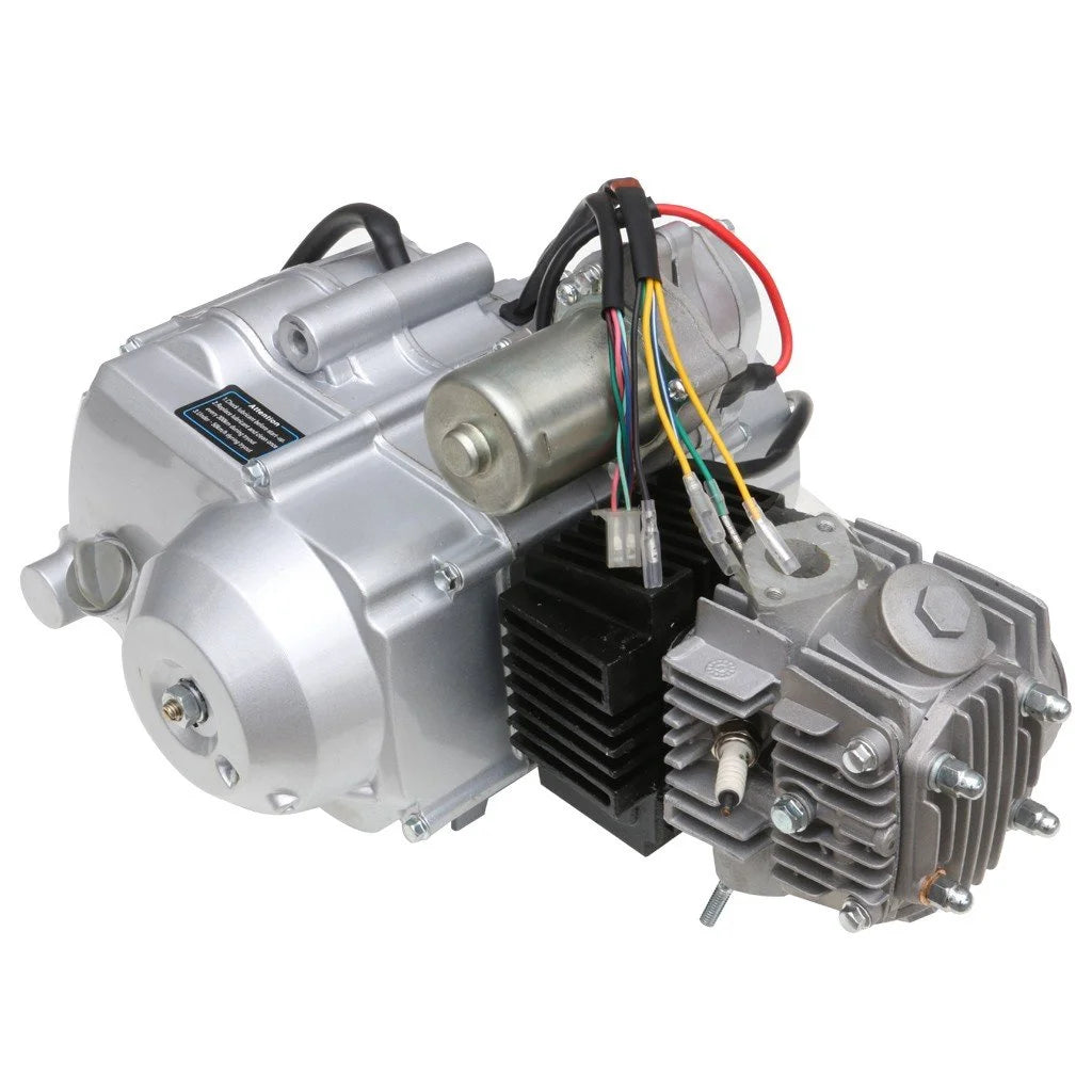 Moteur semi-automatique 125cc 3 vitesses + marche arrière, démarrage électrique avec faisceau de câbles + batterie + échappement + kit complet pour ATV, quad, buggy, kart et véhicule à quatre roues Taotao Coolster 50cc, 70cc, 90cc, 110cc