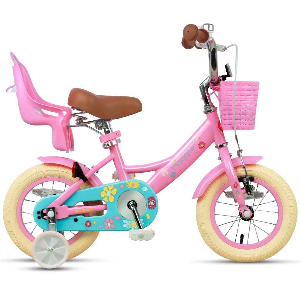 Vélo pour filles Glerc Maggie de 12 pouces pour enfants de 2 à 4 ans, Pêche