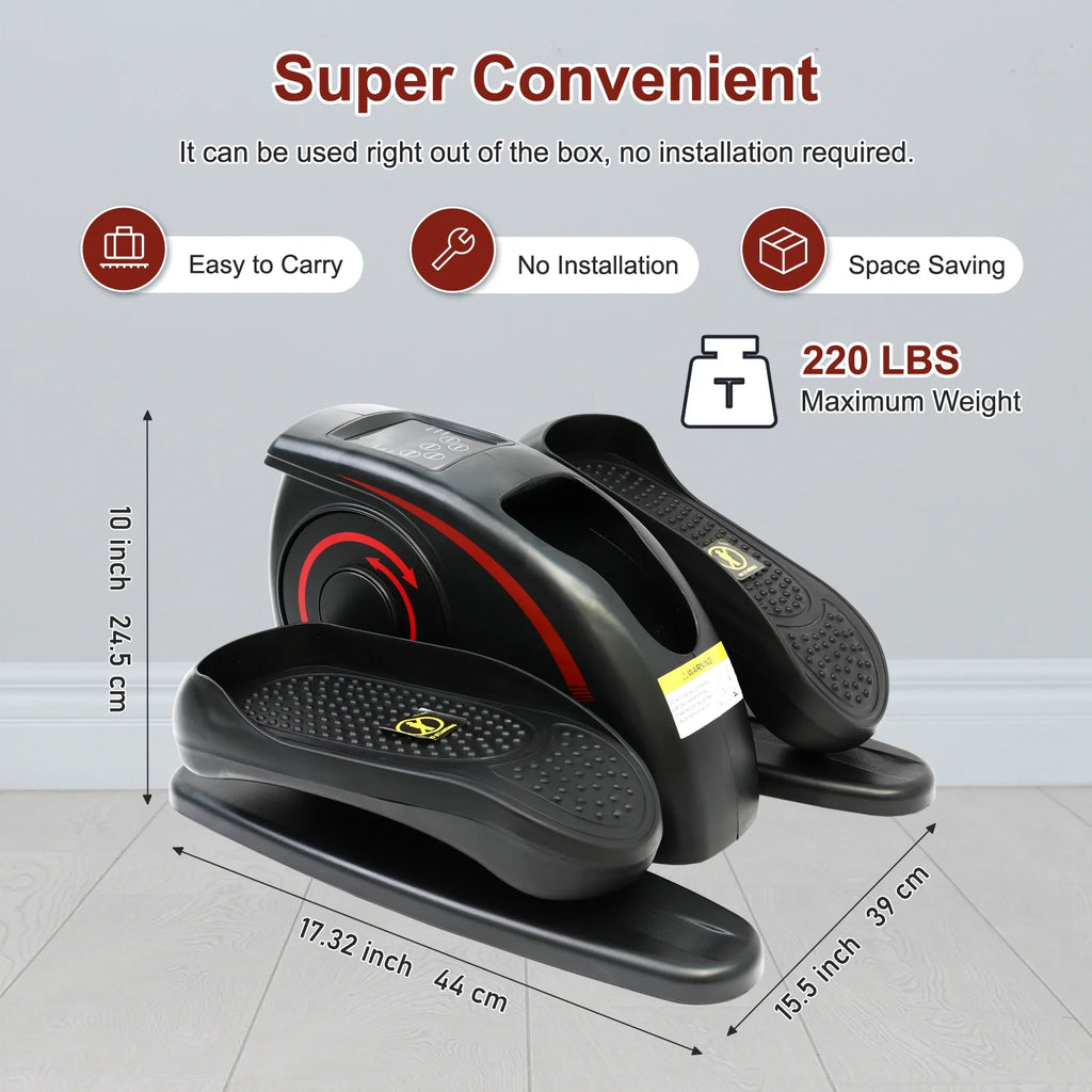 Vélo elliptique de bureau Baokaler, appareil d’exercice électrique pour les jambes assis, pour seniors, 12 vitesses réglables avec télécommande
