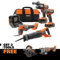 Kit combiné sans fil 18 V sans balais de 4 outils avec scie circulaire 18 V sans balais de 7-1/4 po, meuleuse d’angle 18 V sans balais de 4-1/2 po