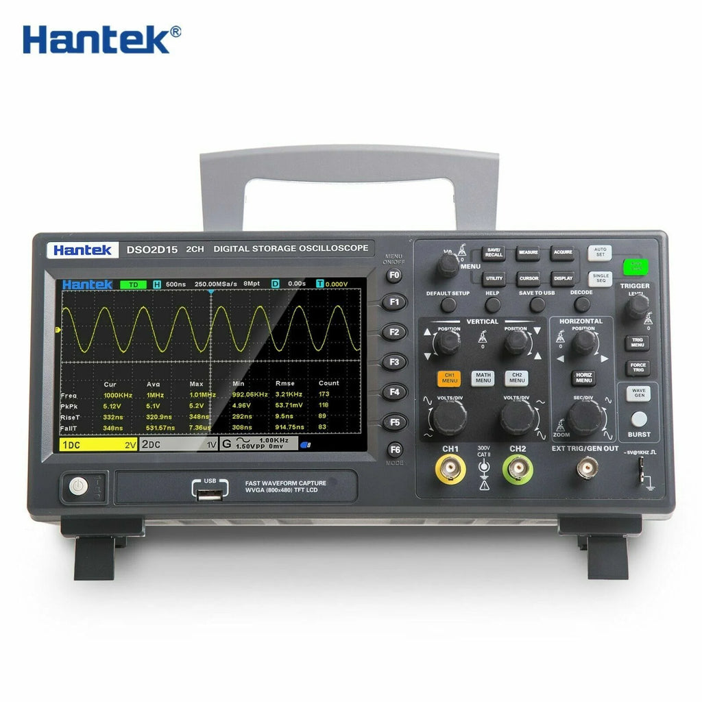 Oscilloscope numérique de stockage Hantek 1 GSa/s 8 M DSO2C10 DSO2C15 DSO2D10 DSO2D15