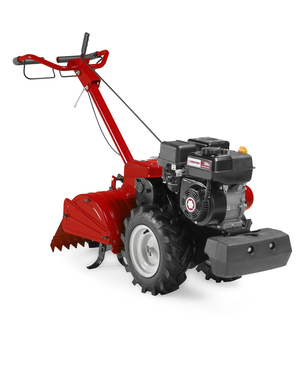 Bineuse à roues arrière Mustang restaurée de 18 po, moteur essence OHV de 208 cm³, avec options de rotation avant et inverse de la houe (reconditionnée)