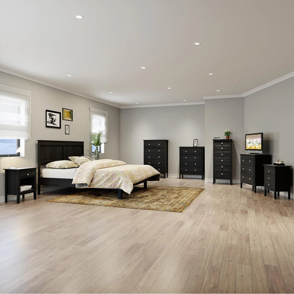 Commode Adeptus Easy Pieces en bois massif à 4 tiroirs - Blanc