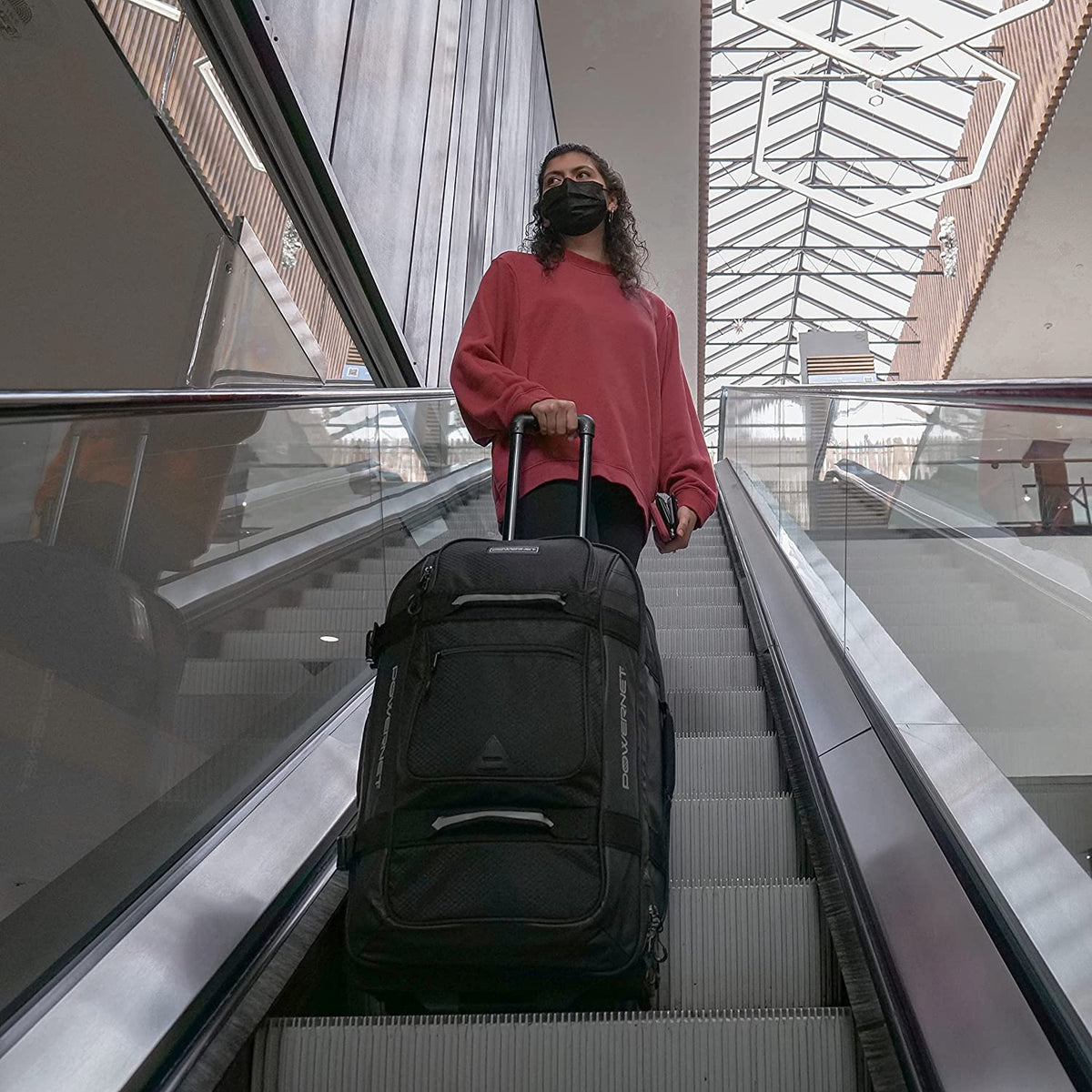 Sac polochon à roulettes PowerNet avec poignée, sac de voyage pour baseball, sac de baseball et de softball pour équipement de receveur, sac de baseball de voyage (petit | 110 L)