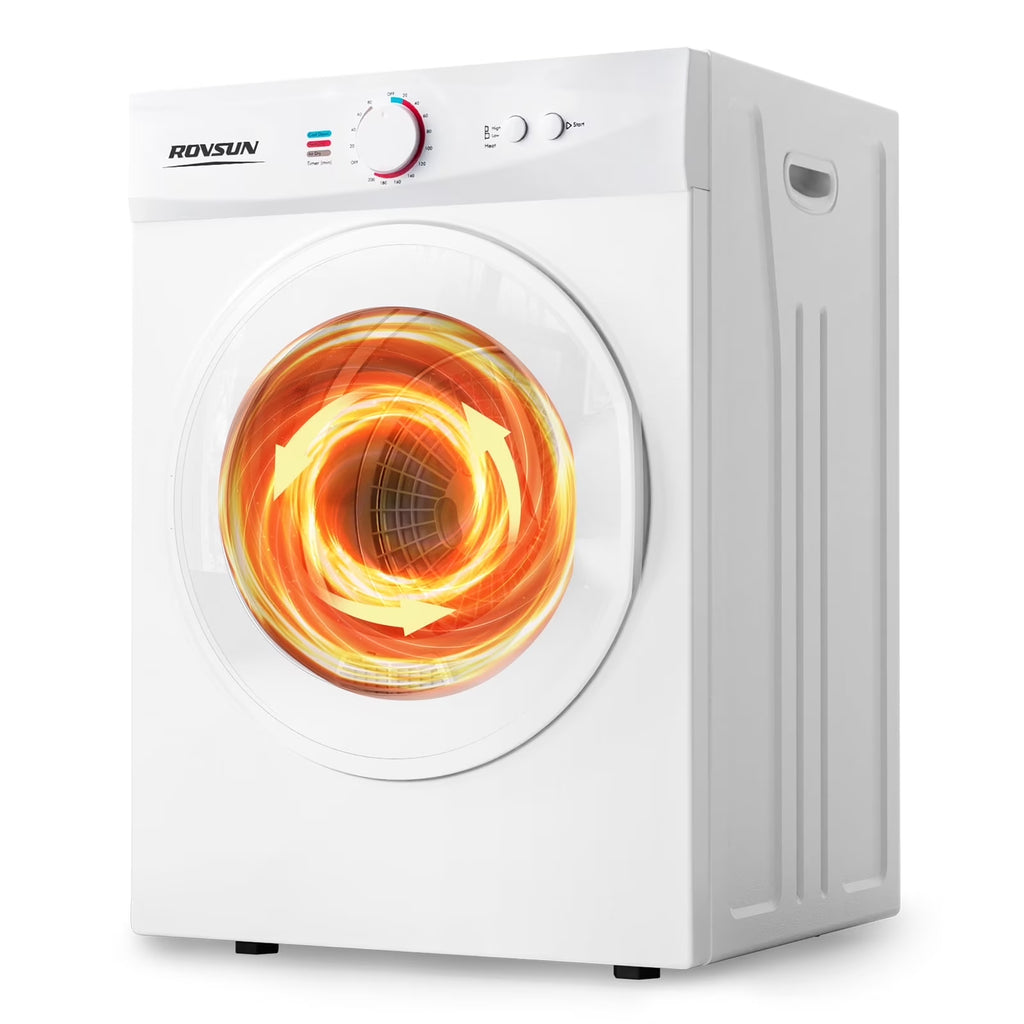 Sèche-linge portable VINGLI de 1,8 pi³, sèche-linge à chargement frontal compact avec tambour en acier inoxydable pour appartement, maison ou résidence universitaire