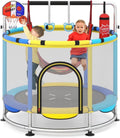 OLAKIDS 55 Trampoline pour enfants Filet de protection Robuste pour Garçons Filles Extérieur Intérieur