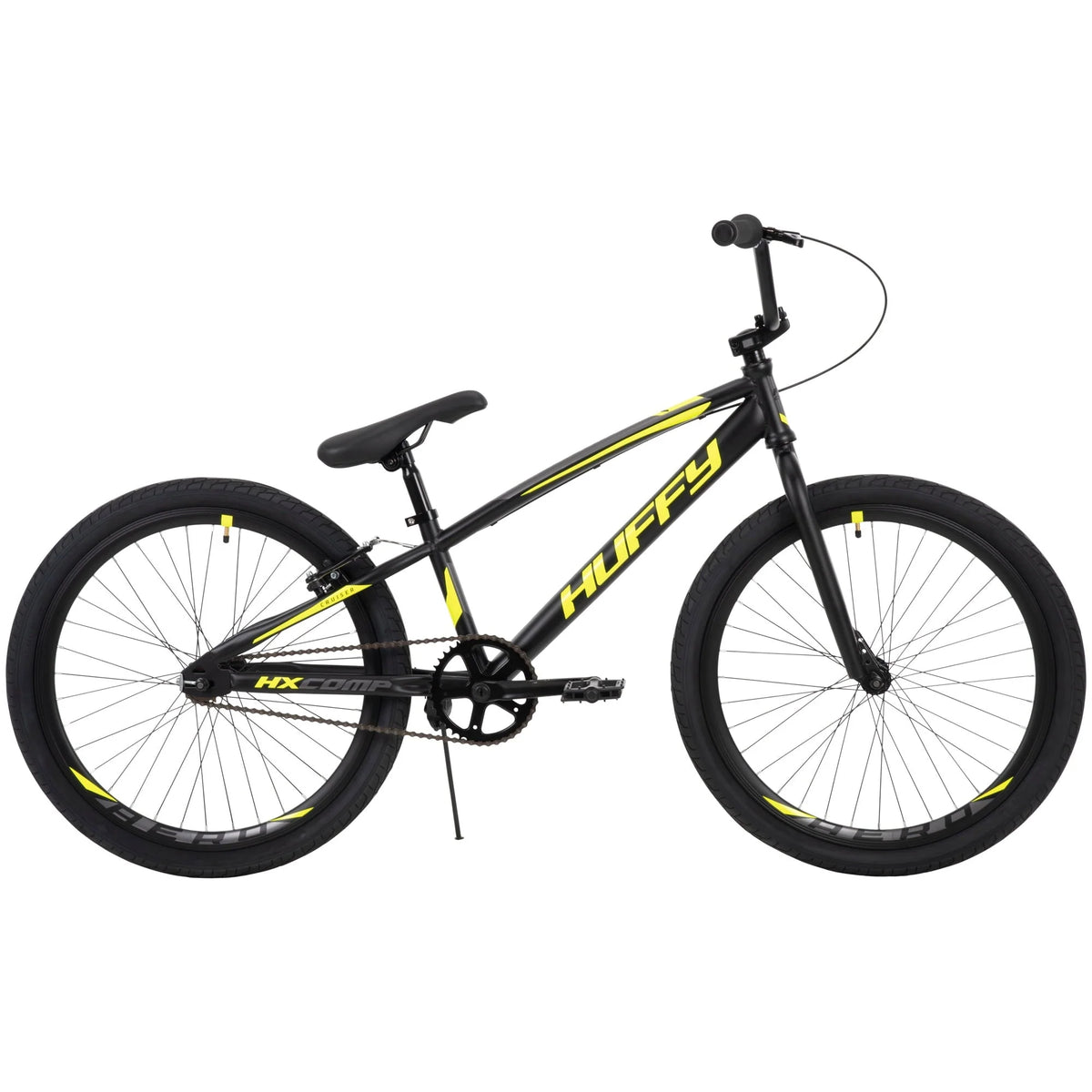 Vélo BMX HX Cruiser 24 pouces pour garçons, noir/jaune