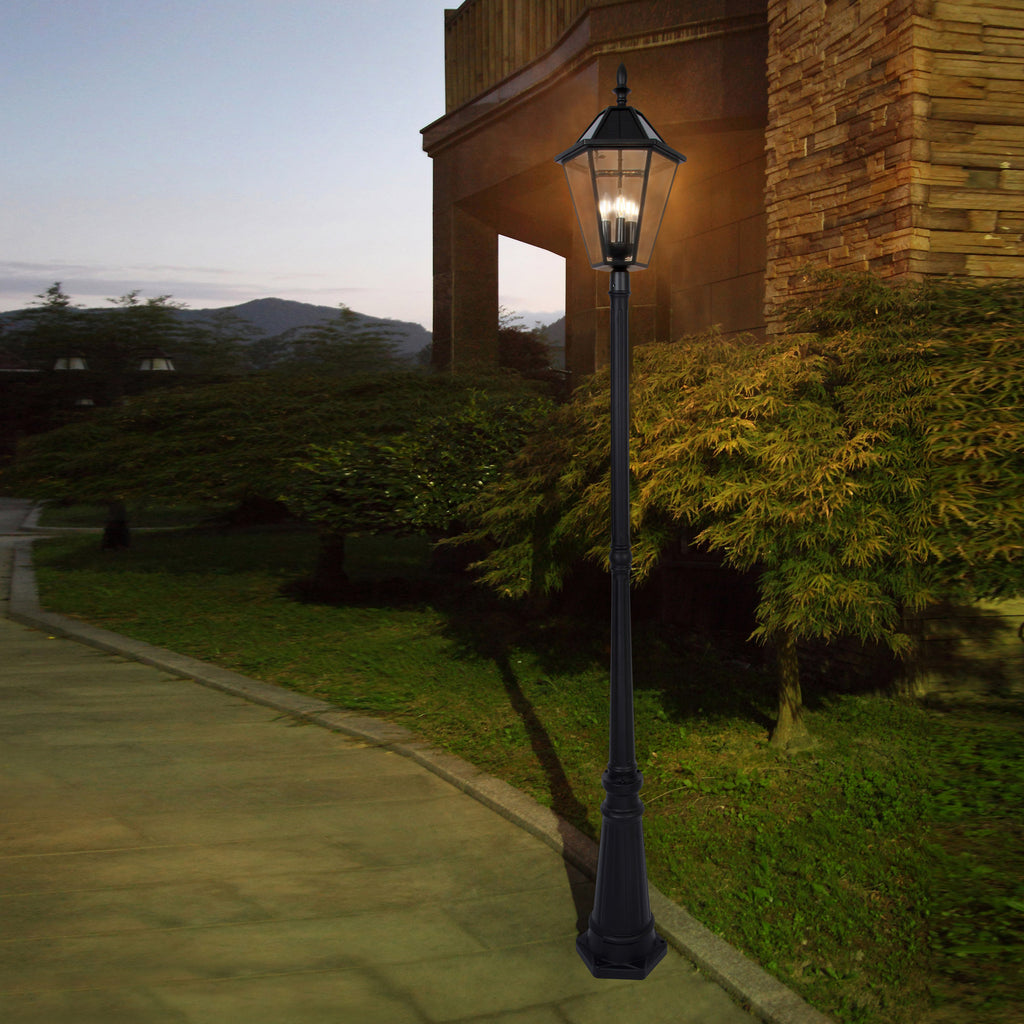 Lampadaire solaire LED d'extérieur Lutec