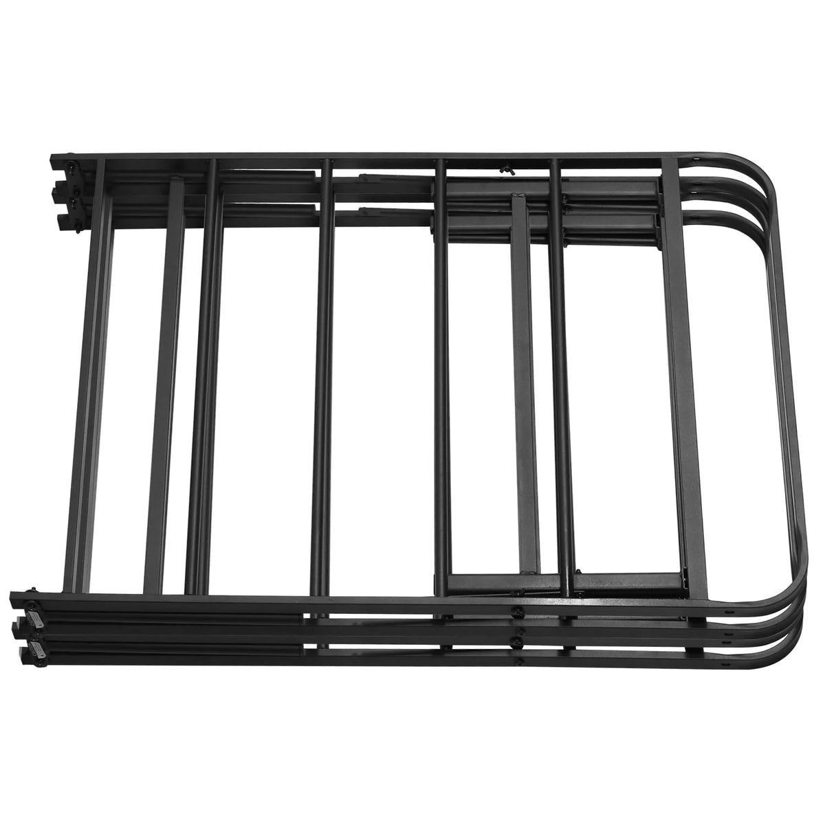 Cadre de lit plateforme en métal pliable VECELO, support à lattes en acier/sommier inutile, taille King, noir