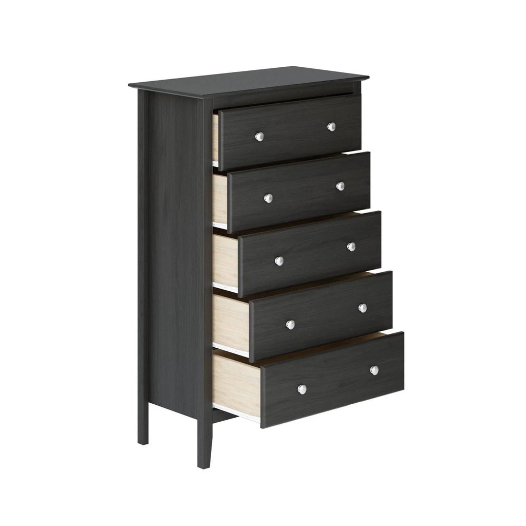 Commode Adeptus Easy Pieces en bois massif à 4 tiroirs - Blanc
