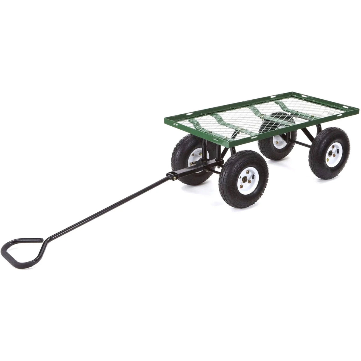 Chariot de jardin en maille d'acier Gorilla Carts GOR400 de 400 lb avec 10 pneus