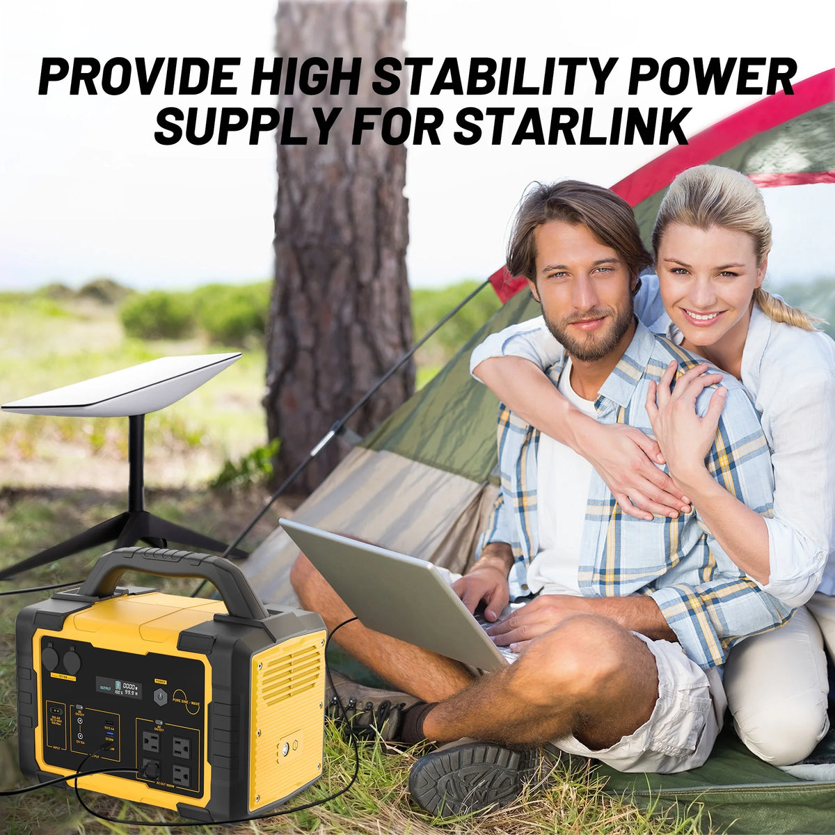 Station d’énergie portable Mondawe 1 000 W, générateur solaire 1 024 Wh avec prise CA pour la maison, le camping et les urgences