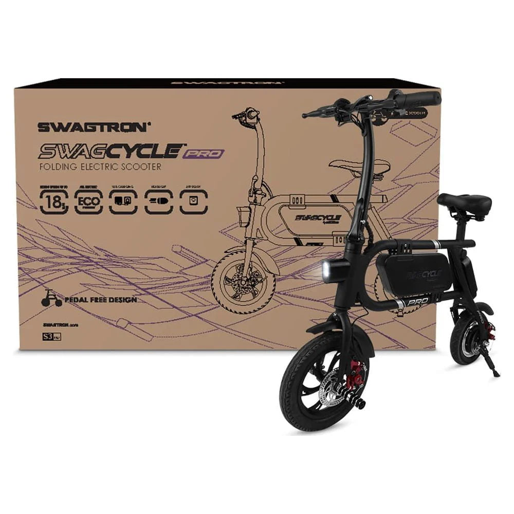 Trottinette électrique Swagtron Swag cycle Pro sans pédales pour conducteur