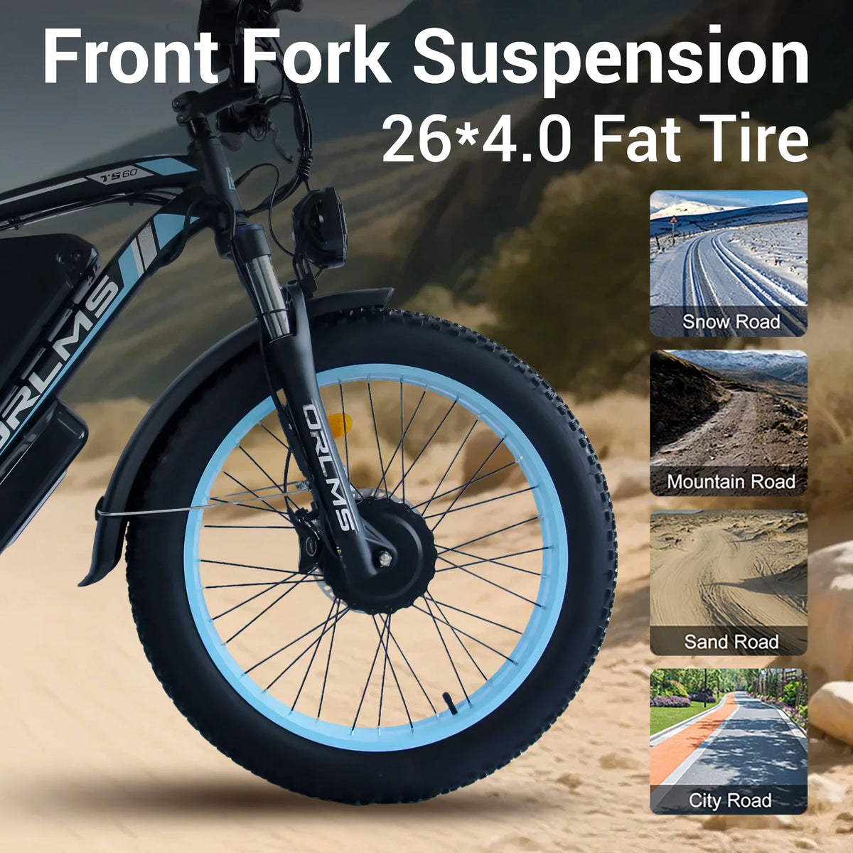Peak 5000W-Electric-Bike for Adults-Men, Dual-Motor-Ebike 50MPH-Hunting-Ebike, 60V 25AH Long Range Dirtbike, 26 x 4.0 Fat-Tire-Electric-Bicycle,AWD 21-Speed Mountain Bike for Off-Road Snow Sand