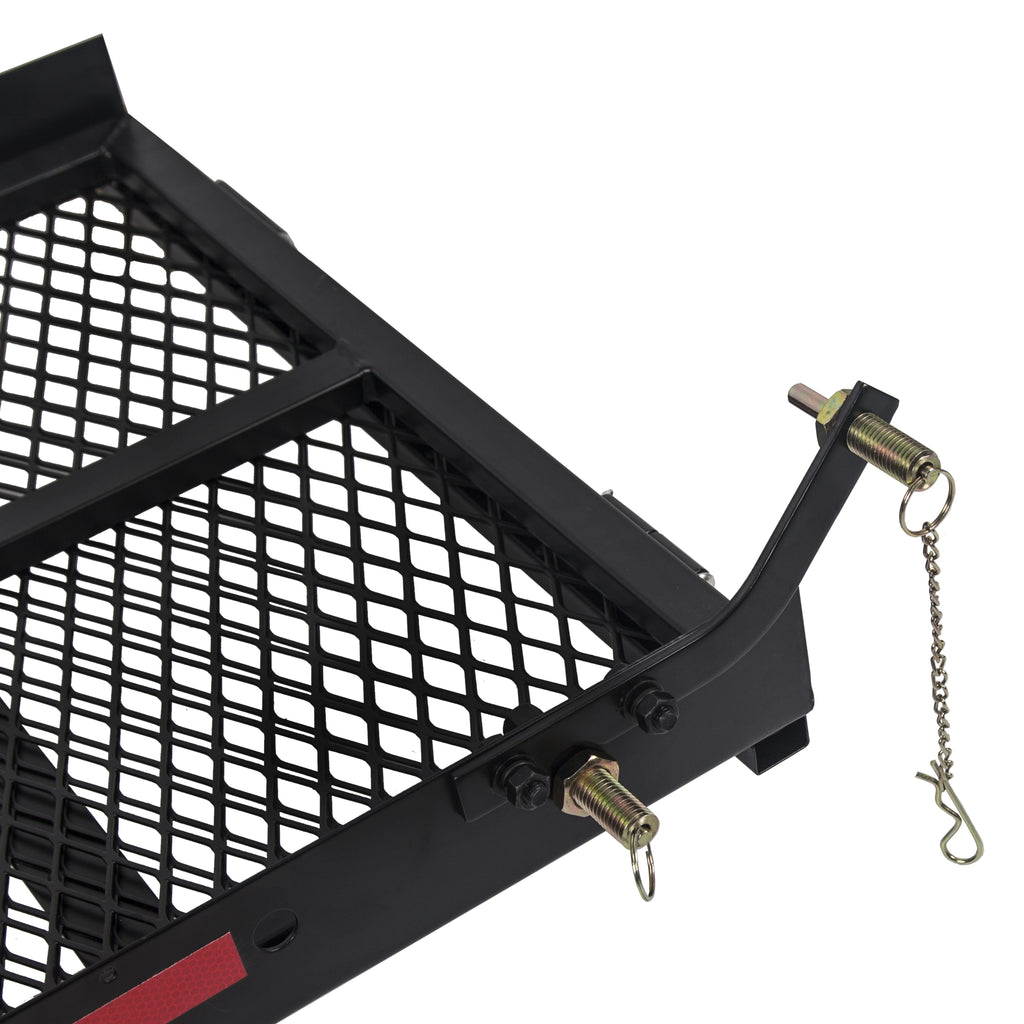 Porte-bagages à attelage HECASA pour scooter de mobilité et fauteuil roulant, avec rampe de chargement, panier à bagages et lève-personne médical pour personnes à mobilité réduite