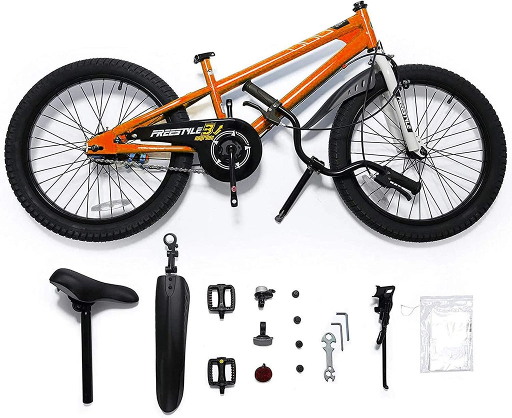 Vélo Royalbaby Freestyle 20 pour garçons et filles de 9 à 12 ans, Bleu
