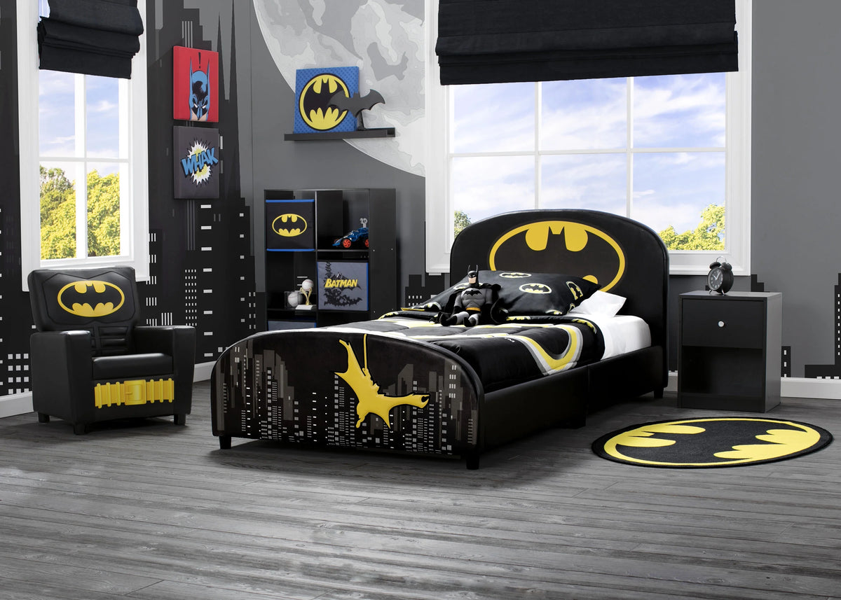 Lit simple rembourré Batman DC Comics de Delta Children, noir