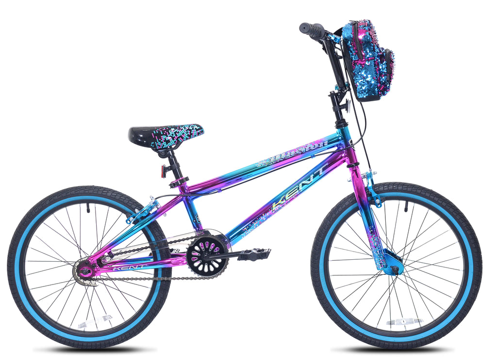 Vélo BMX 20 Kent Illusion, pour cyclistes de 1,27 à 1,52 m, Bleu/Violet, Enfant, Unisexe
