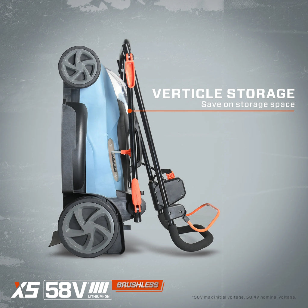 Tondeuse à gazon sans fil SENIX 40V à moteur sans balais, plateau de 18 po, lame de coupe de 17 po, fonction 2-en-1 broyage et ramassage, réglage en 6 positions, LPPX2-M5