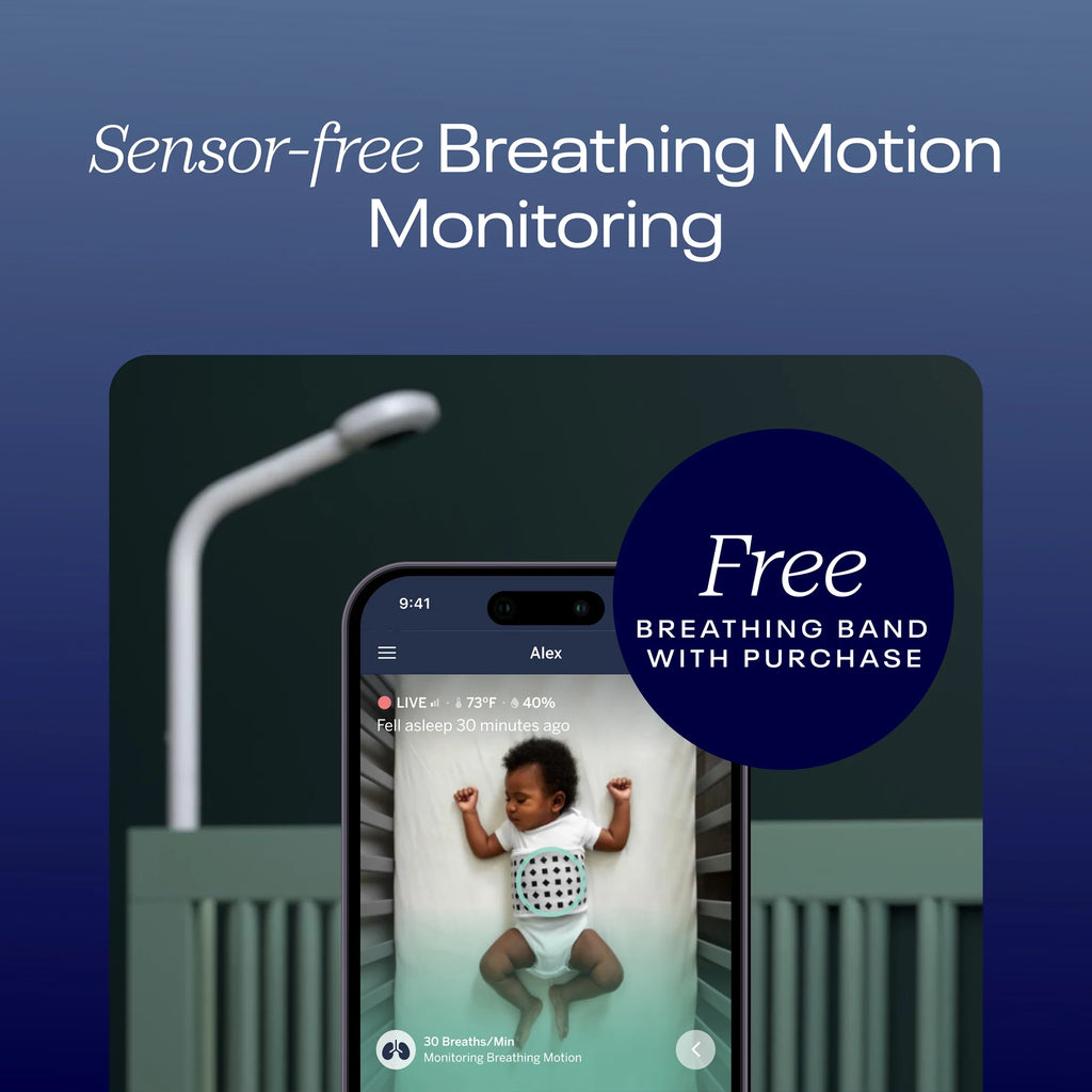 Nanit Pro Babyphone et support mural : vidéo HD, son, suivi du sommeil, surveillance de la respiration sans capteur