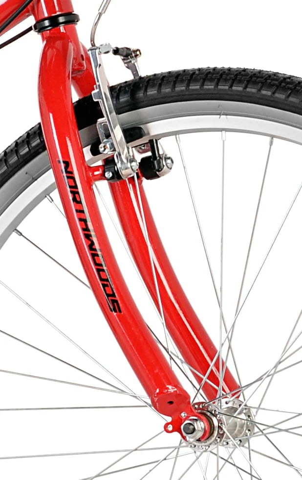 Vélo tandem pour adultes Northwoods 26 à double entraînement et 21 vitesses, rouge/noir