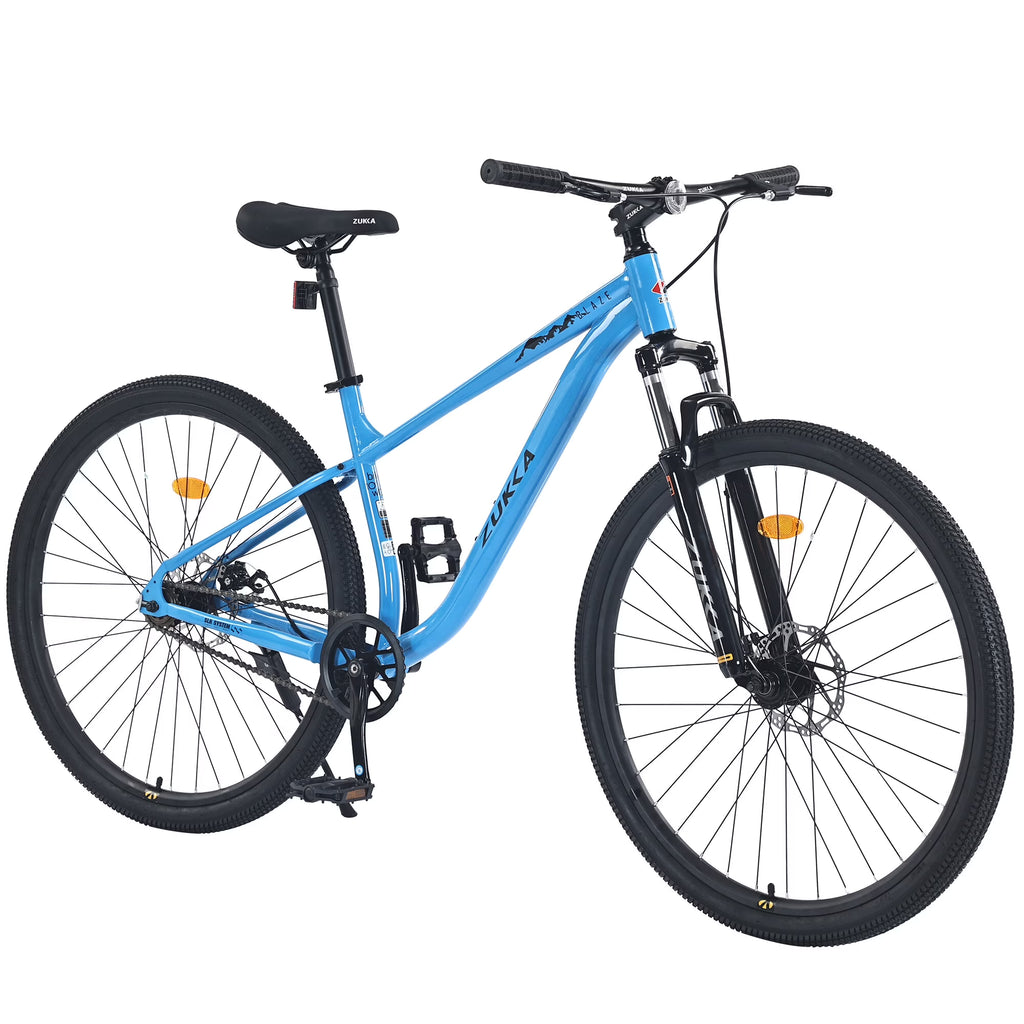 Vélo tout-terrain d'extérieur à roues de 29 pouces, mono-vitesse, pour hommes et femmes, suspension avant, cadre en acier, vélo de montagne pour l'extérieur