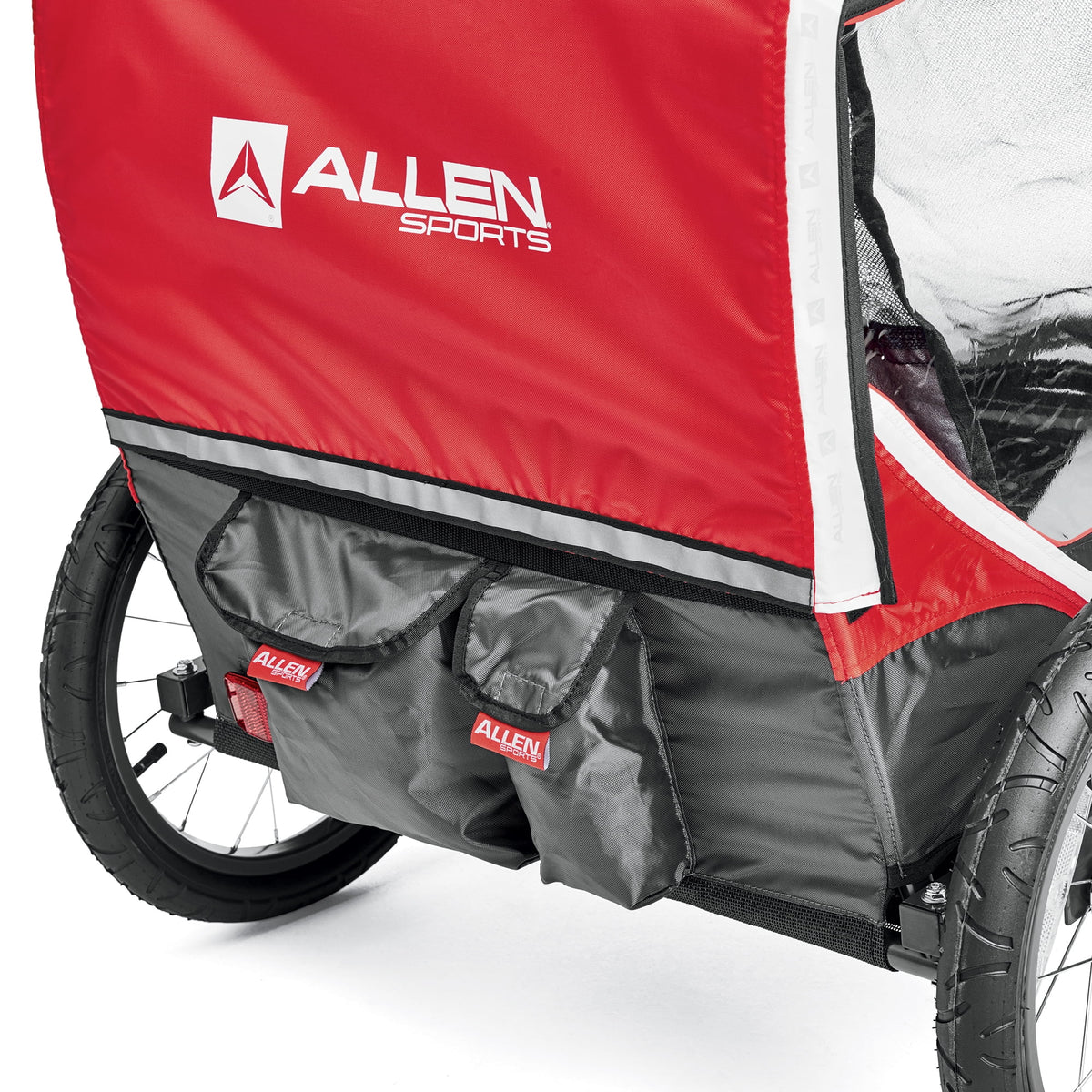 Allen Sports Remorque pour Vélo Enfant à Deux Roues, Rouge