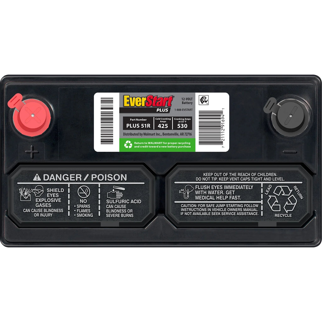 Batterie automobile au plomb-acide EverStart Plus, groupe 51R, 12 volts, 425 CCA
