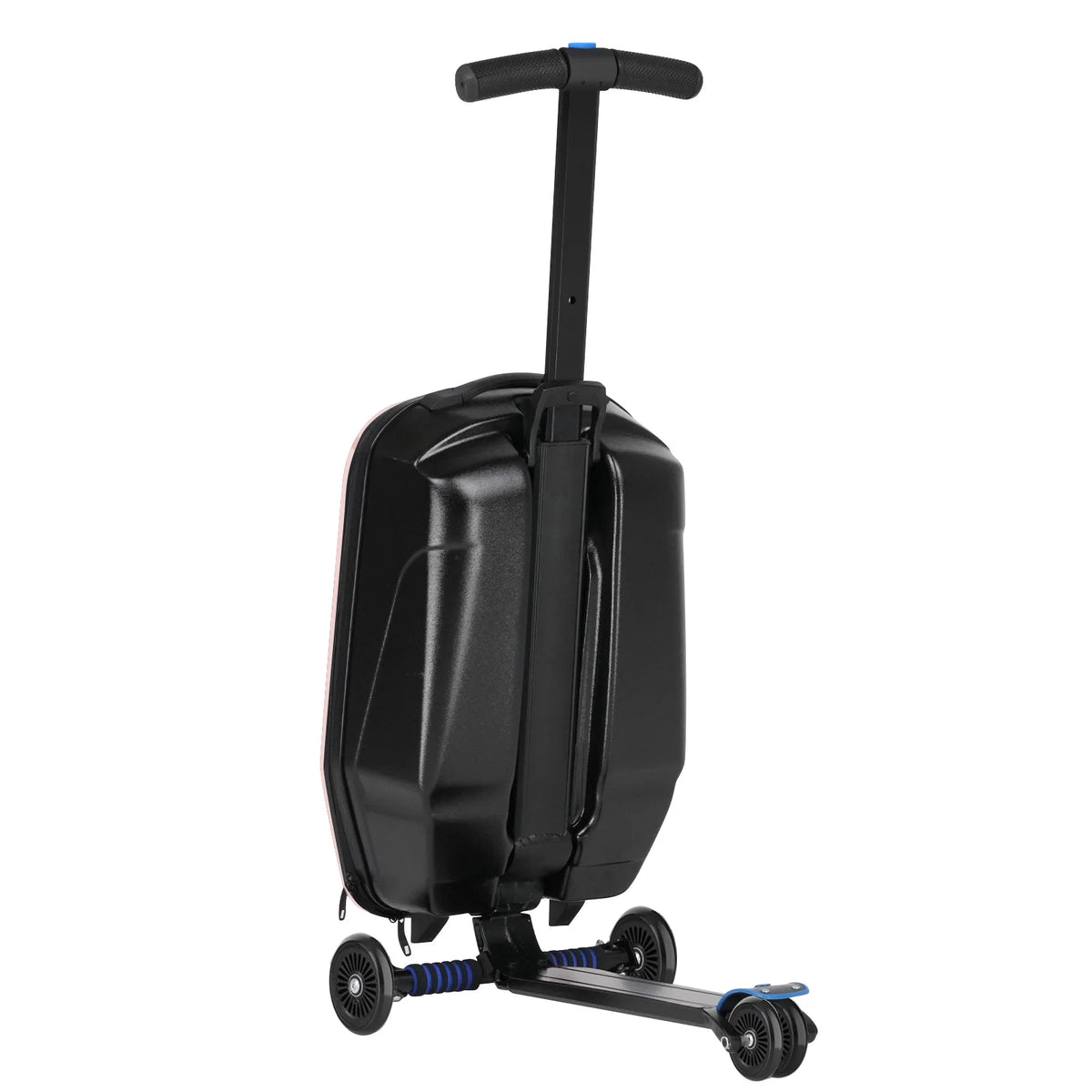Valise à roulettes Advwin pour enfants et adultes, valise rigide sur laquelle les enfants de 4 à 15 ans peuvent rouler, bagage cabine multifonction léger et pliable avec roulettes, pour enfants et adolescents, rose