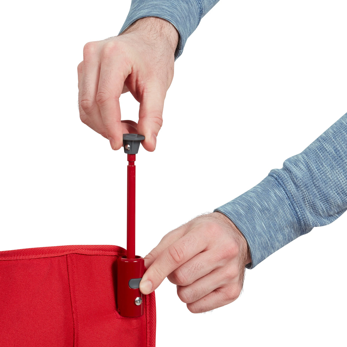 Radio Flyer, chariot tout-terrain 3-en-1 EZ Fold avec capote, rouge et gris, pneus gonflables
